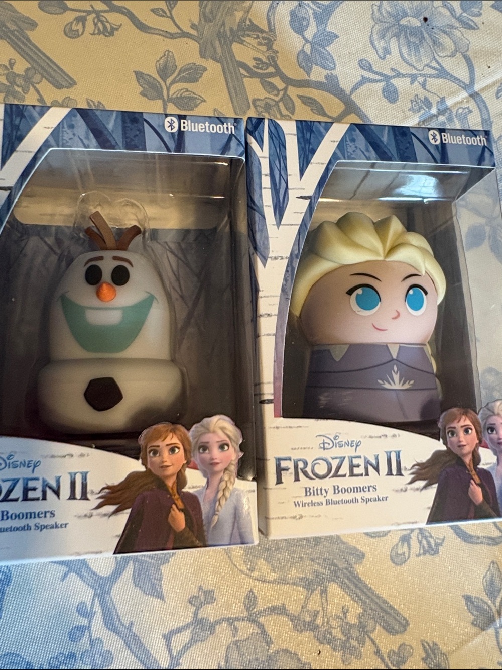 Disney Frozen II Olaf & Elsa Collectible Bluetooth Speakers - White, Blue, Cream